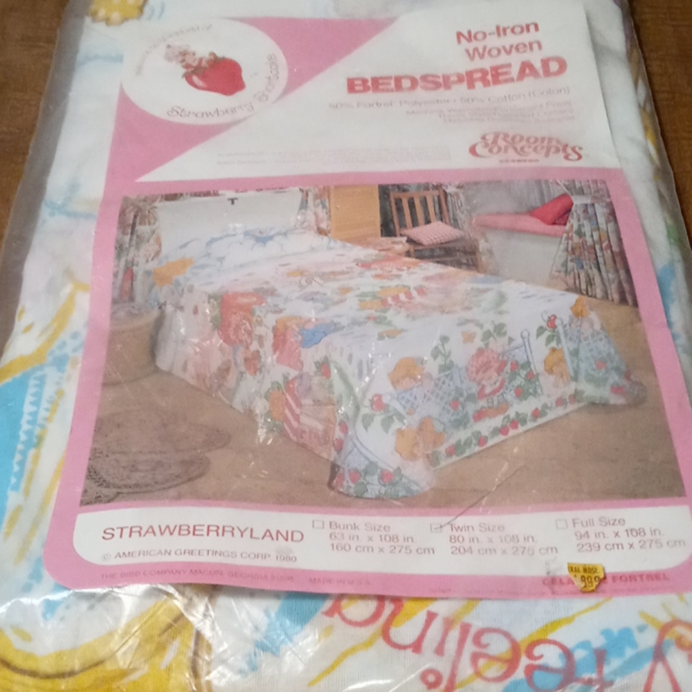 COPY - This is a vintage strawberry shortcake bedspread n